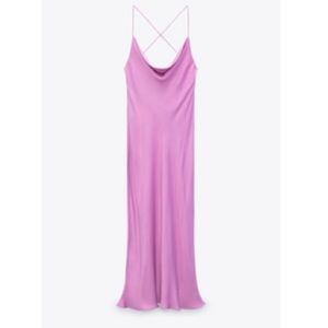 Zara Pink Thin Strap Maxi Dress